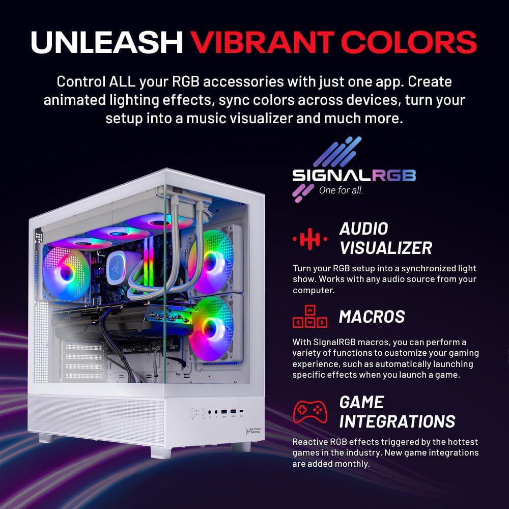 Skytech Gaming PC Desktop – Intel Core i7 12700F 2.1 GHz, NVIDIA RTX 4070 Ti, 1TB NVME SSD, 16GB DDR4 RAM 3200, 750W Gold PSU, 360mm AIO, 11AC Wi-Fi, Windows 11 Home 64-bit,Black - Image 3