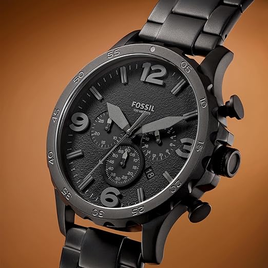 Fossil Men's Nate Quartz Stainless Steel Chronograph Watch - Image 4