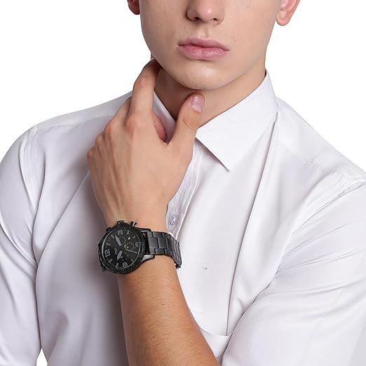 Fossil Men's Nate Quartz Stainless Steel Chronograph Watch - Image 3