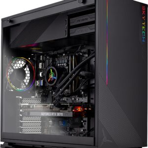 Skytech Gaming PC Desktop – Intel Core i7 12700F 2.1 GHz, NVIDIA RTX 4070 Ti, 1TB NVME SSD, 16GB DDR4 RAM 3200, 750W Gold PSU, 360mm AIO, 11AC Wi-Fi, Windows 11 Home 64-bit,Black